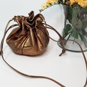 Retro🍃Slouchy Cinch Pouch Drawstring Leather Bucket Bag